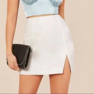White Skirt with slit